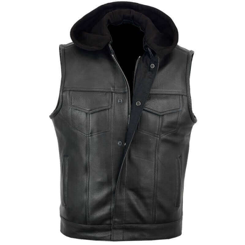 gilet cuir biker