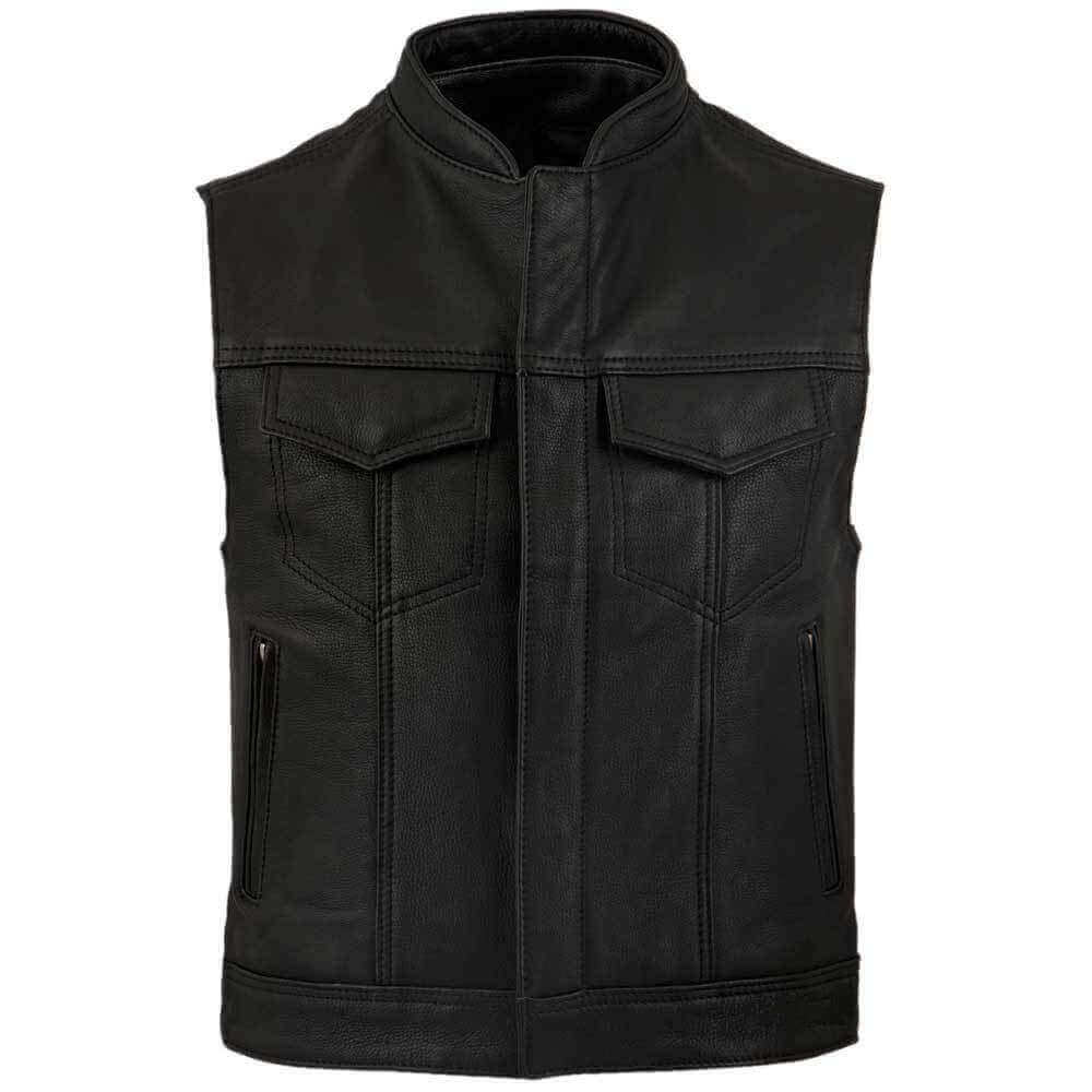 gilet cuir biker sur mesure