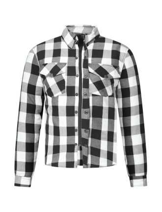 Chemise Biker Kevlar Noire Blanche
