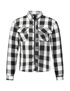 Chemise Biker Kevlar Noire Blanche