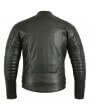 Blouson Moto Homme Cuir Noir Vintage Zolki