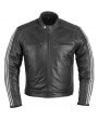 Blouson Moto Cuir Vintage Noir Homme Zolki