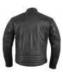 Veste Motard Cuir Vintage Noir Homme Zolki