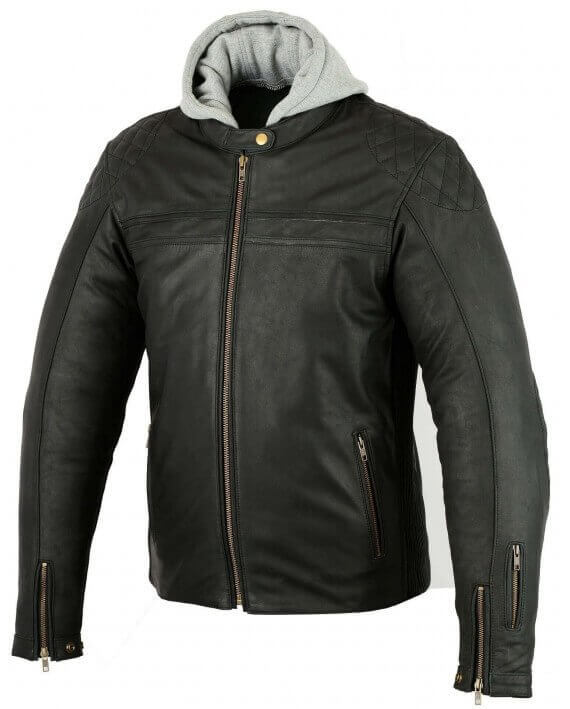 Blouson Moto Hoodie Cuir Zolki Capcuhe