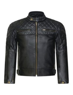 Blouson Moto Cuir Noir Zolki