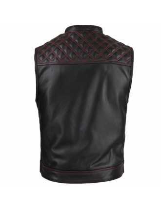 Gilet Biker Sur Mesure Rouge Noir