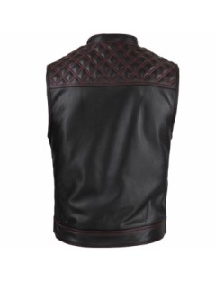 Gilet Biker Sur Mesure Rouge Noir