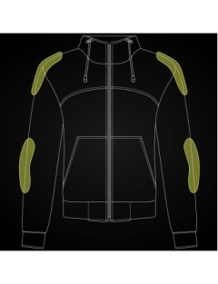 Blouson Moto Hoodie Noir Zolki