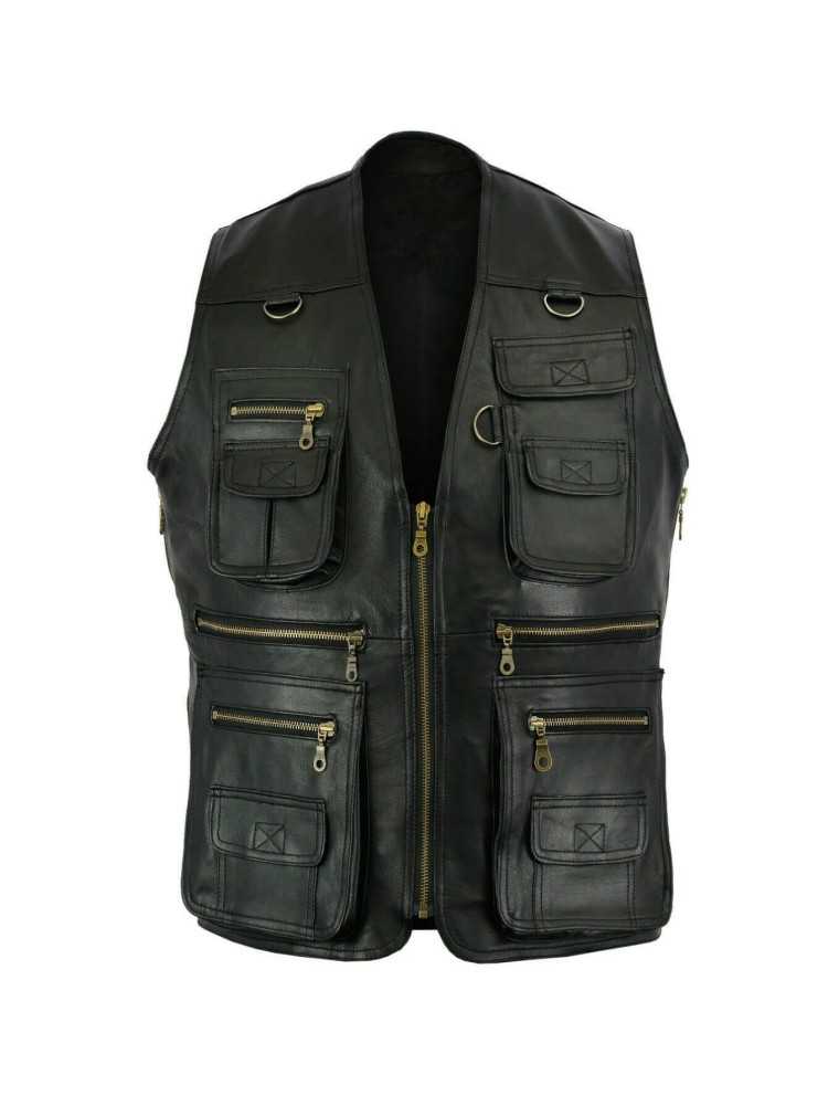 Gilet Moto Cuir Zolki Fischerman