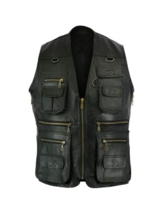 Gilet Moto Cuir Zolki Fischerman