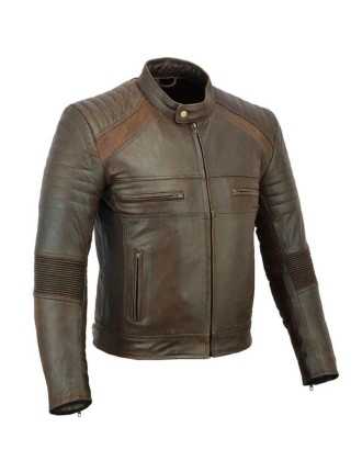 Blouson Moto Marron Vintage Zolki