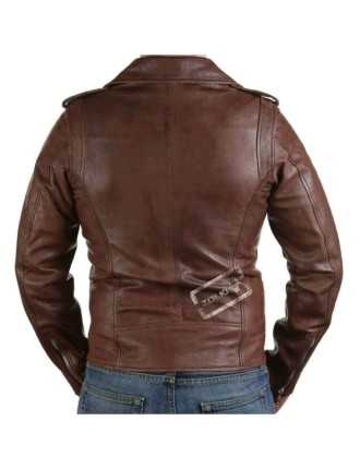 Blouson Perfecto Cuir Camel Homme Zolki