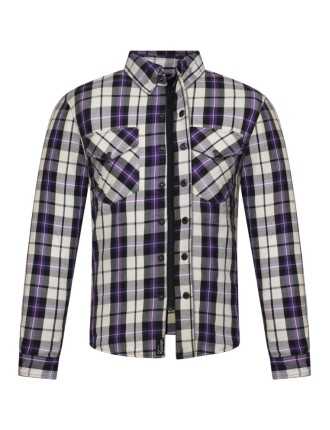 Chemise Flanelle Violette Kevlar Moto
